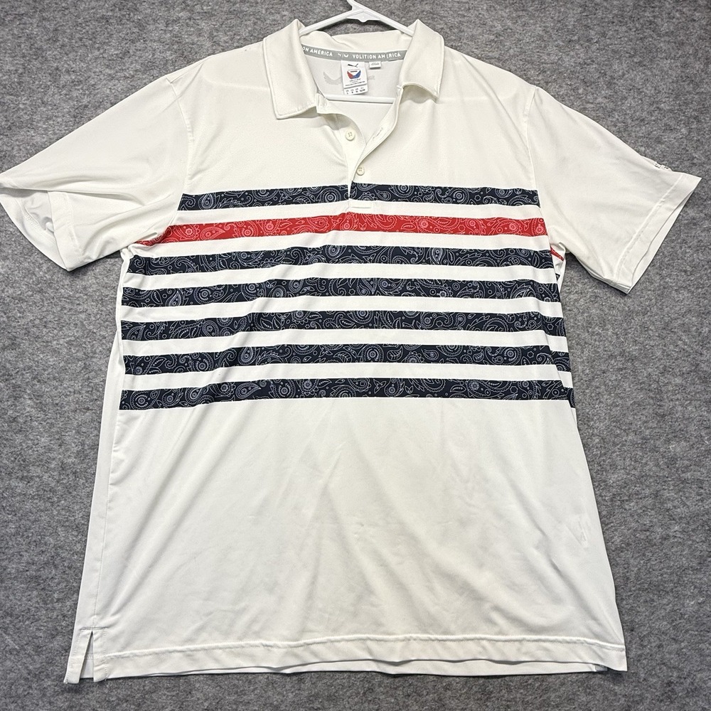 Puma Volition America Golf Polo XL White Red Blue St. Mark Club Shirt